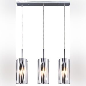 CANARM Cloe 3-Light Chrome Pendant